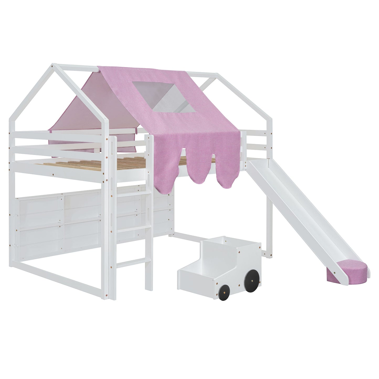 Loft Bed With House Shaped Frame And Tent - The Sleep Loft - Online Mattress Showroom NYC