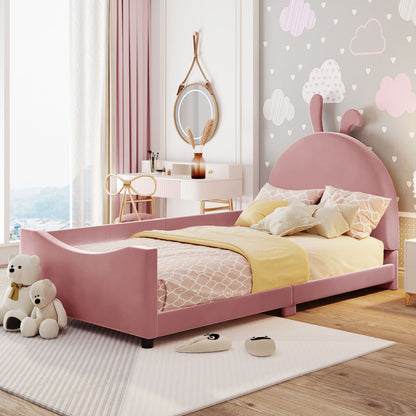 Upholstered Daybed With Rabbit Ear Shaped Headboard - The Sleep Loft - Online Mattress Showroom NYC