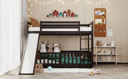 Bunk Bed With Convertible Ladder And Slide - The Sleep Loft - Online Mattress Showroom NYC
