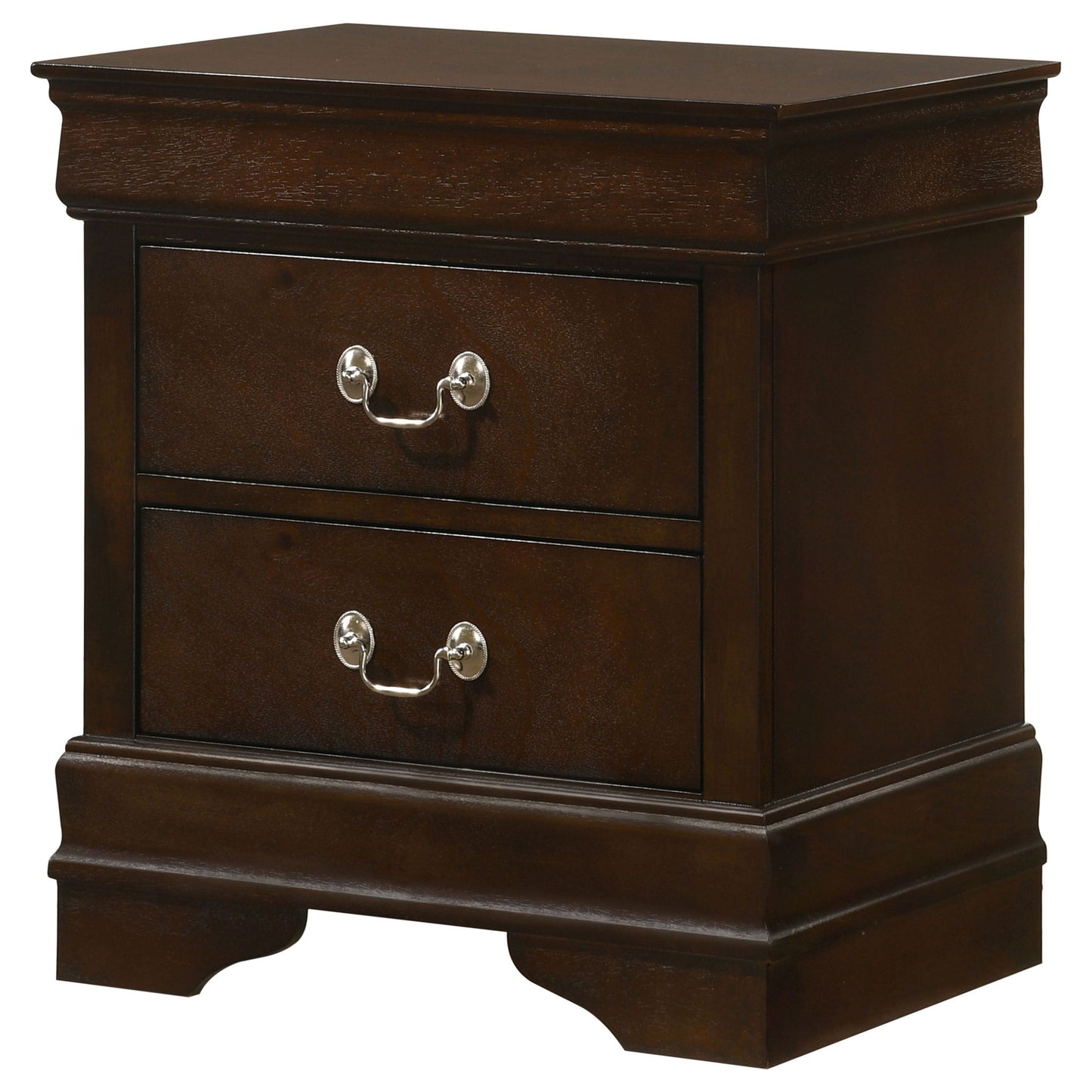 Demetra - 2 Drawer Nightstand - Cappuccino - The Sleep Loft - Online Mattress Showroom NYC