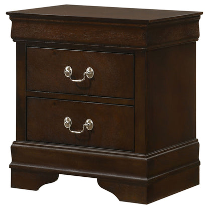 Demetra - 2 Drawer Nightstand - Cappuccino - The Sleep Loft - Online Mattress Showroom NYC
