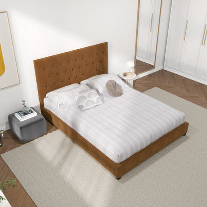 Donald - Mid-Century Modern Upholstered Platform Bed - The Sleep Loft - Online Mattress Showroom NYC