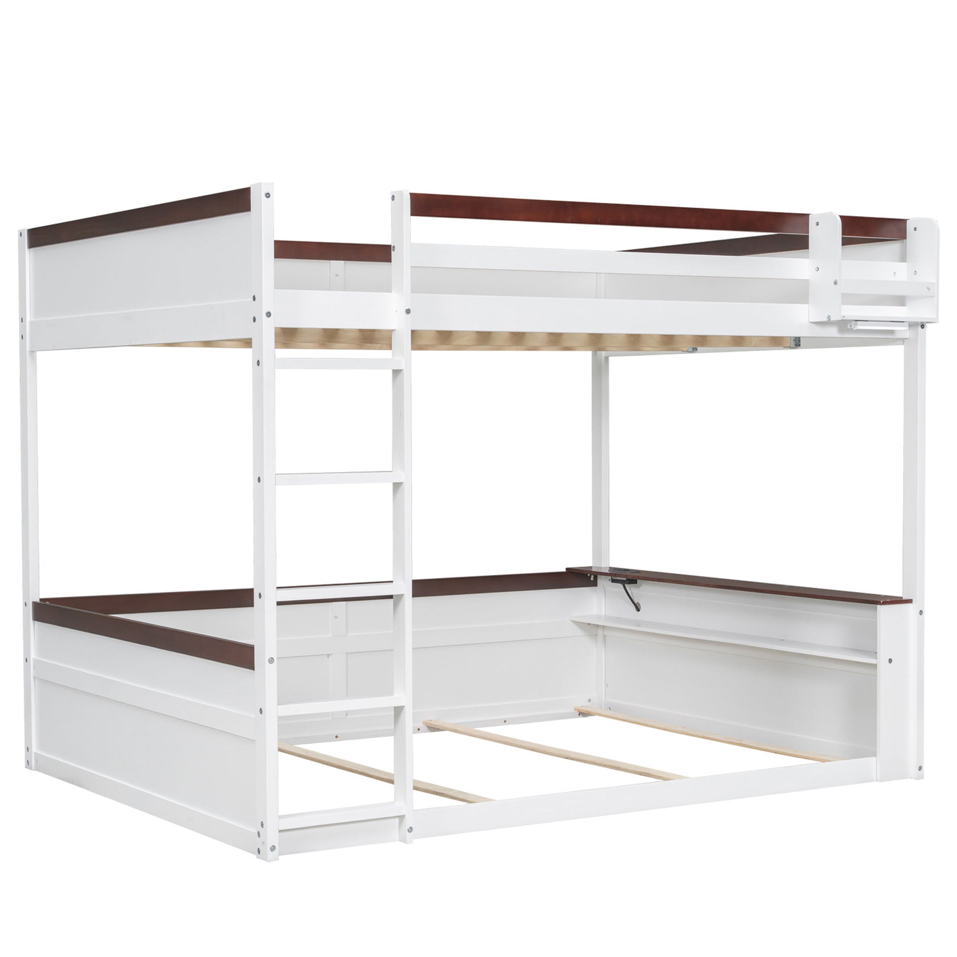 Bunk Bed With Built In Shelves, Storage Box, LED Light And USB Charging Station - The Sleep Loft - Online Mattress Showroom NYC