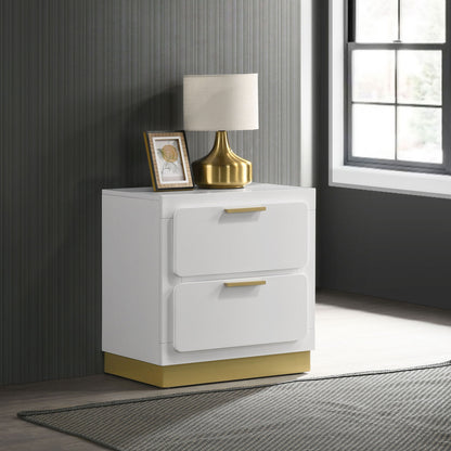 Modern Luxury Nightstand With 2 Drawer Storage - The Sleep Loft - Online Mattress Showroom NYC