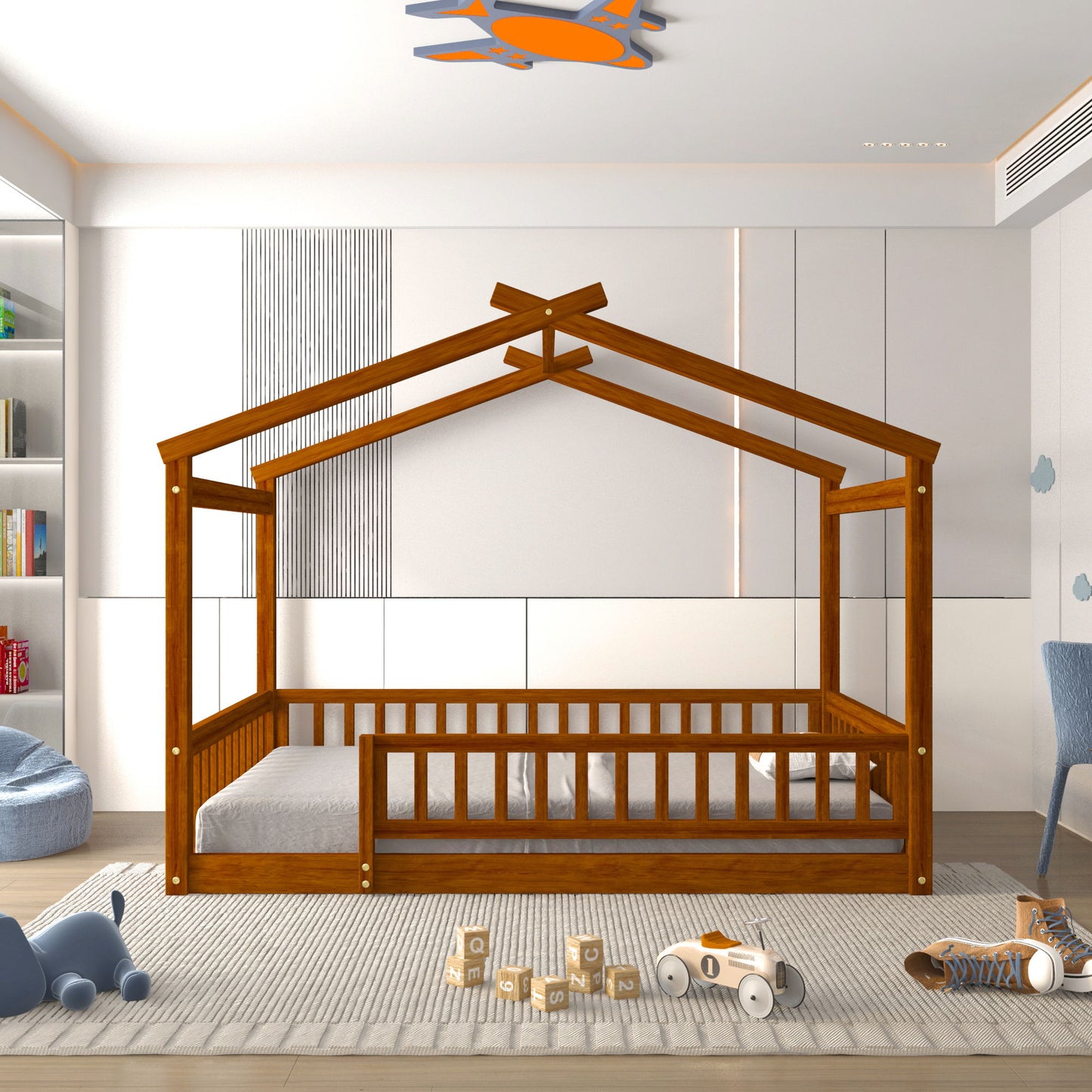 Bed House Bed Frame With Fence - The Sleep Loft - Online Mattress Showroom NYC