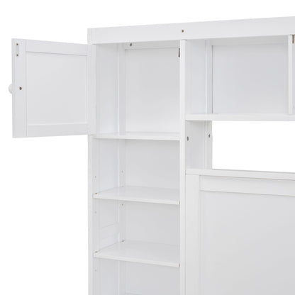 Bed With All In One Cabinet, Shelf And Sockets, Trundle - The Sleep Loft - Online Mattress Showroom NYC