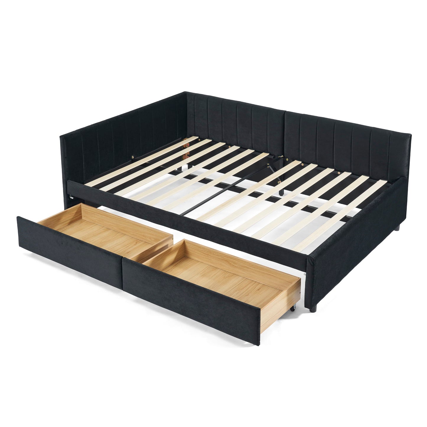 Upholstered Tufted Daybed Frame With Storage Drawers - The Sleep Loft - Online Mattress Showroom NYC