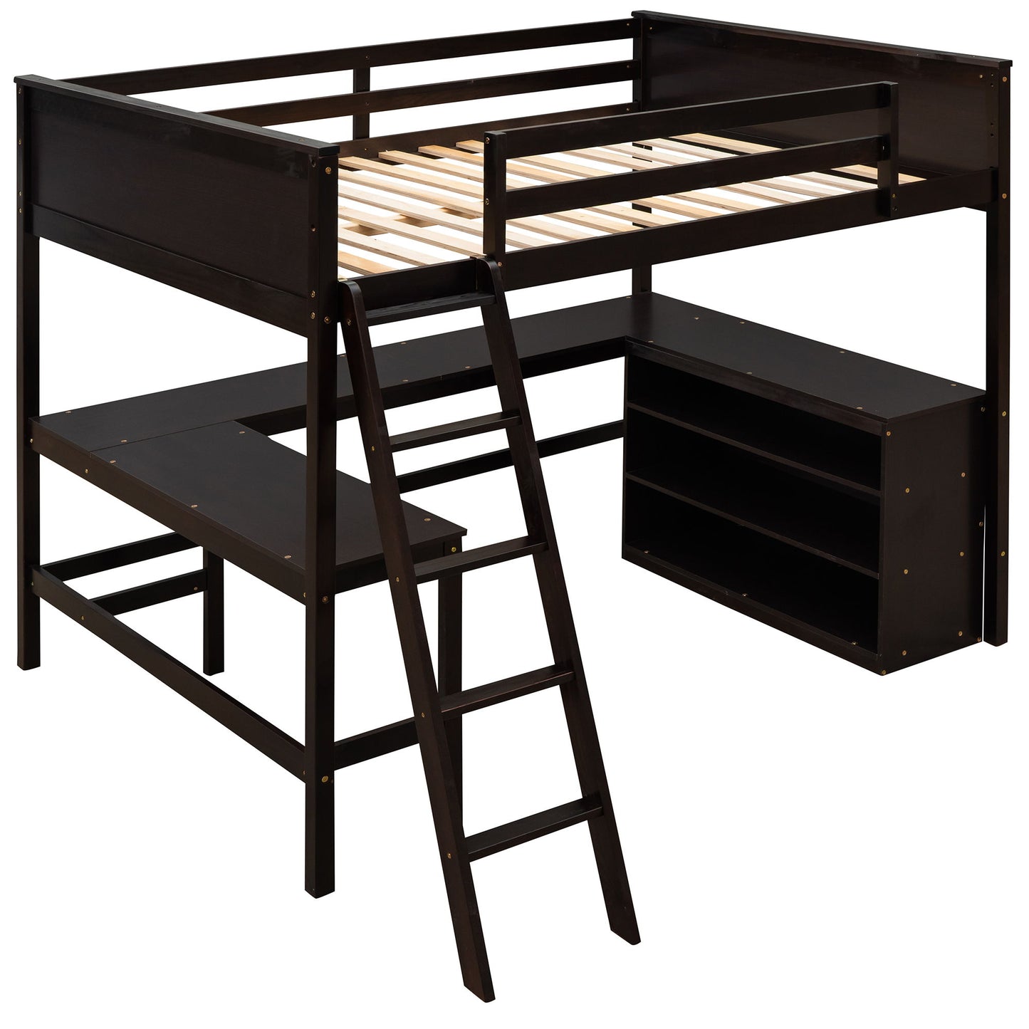 Loft Bed With Shelves With Desk - The Sleep Loft - Online Mattress Showroom NYC