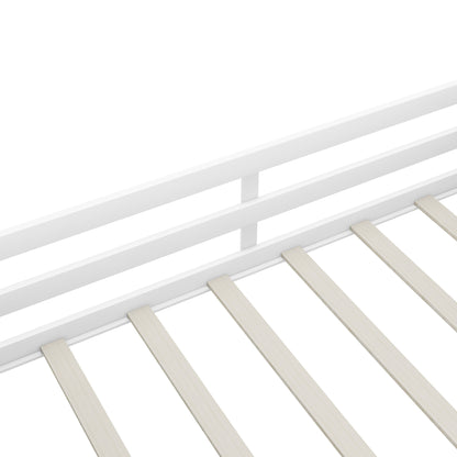 Low Loft Bed With Movable Shelves And Ladder, Decorative Chalkboard Guardrail - The Sleep Loft - Online Mattress Showroom NYC