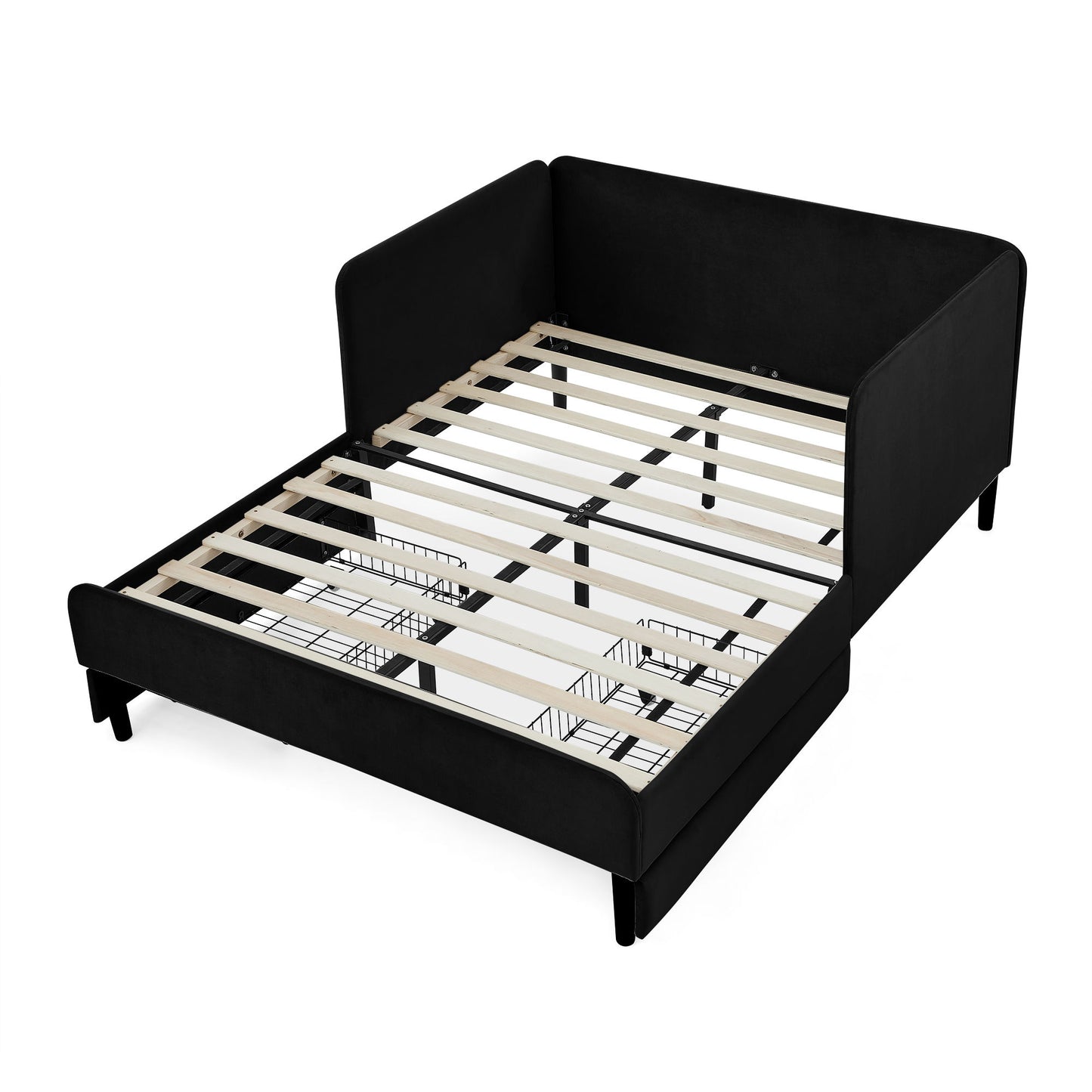 Upholstered Platform Bed Frame With 2 Storage Drawers And Adjustable Sofa Bed - The Sleep Loft - Online Mattress Showroom NYC
