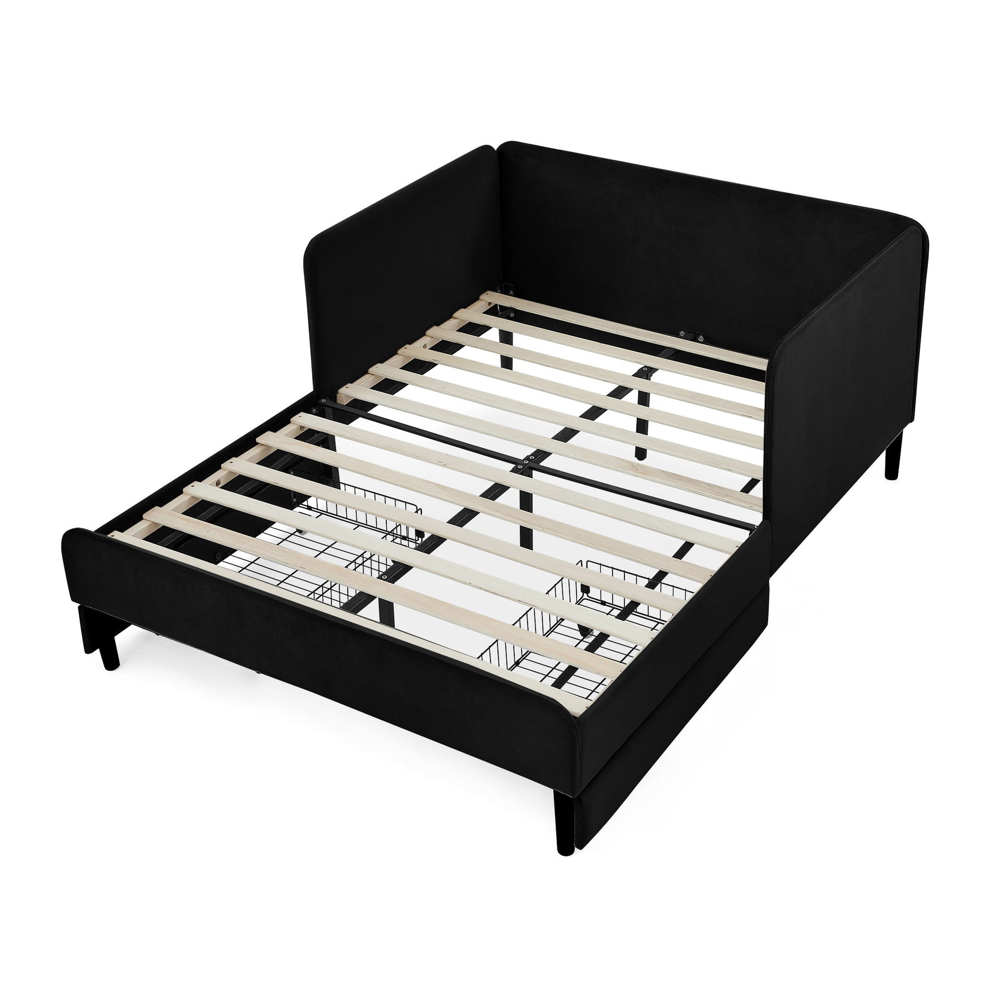 Upholstered Platform Bed Frame With 2 Storage Drawers And Adjustable Sofa Bed - The Sleep Loft - Online Mattress Showroom NYC