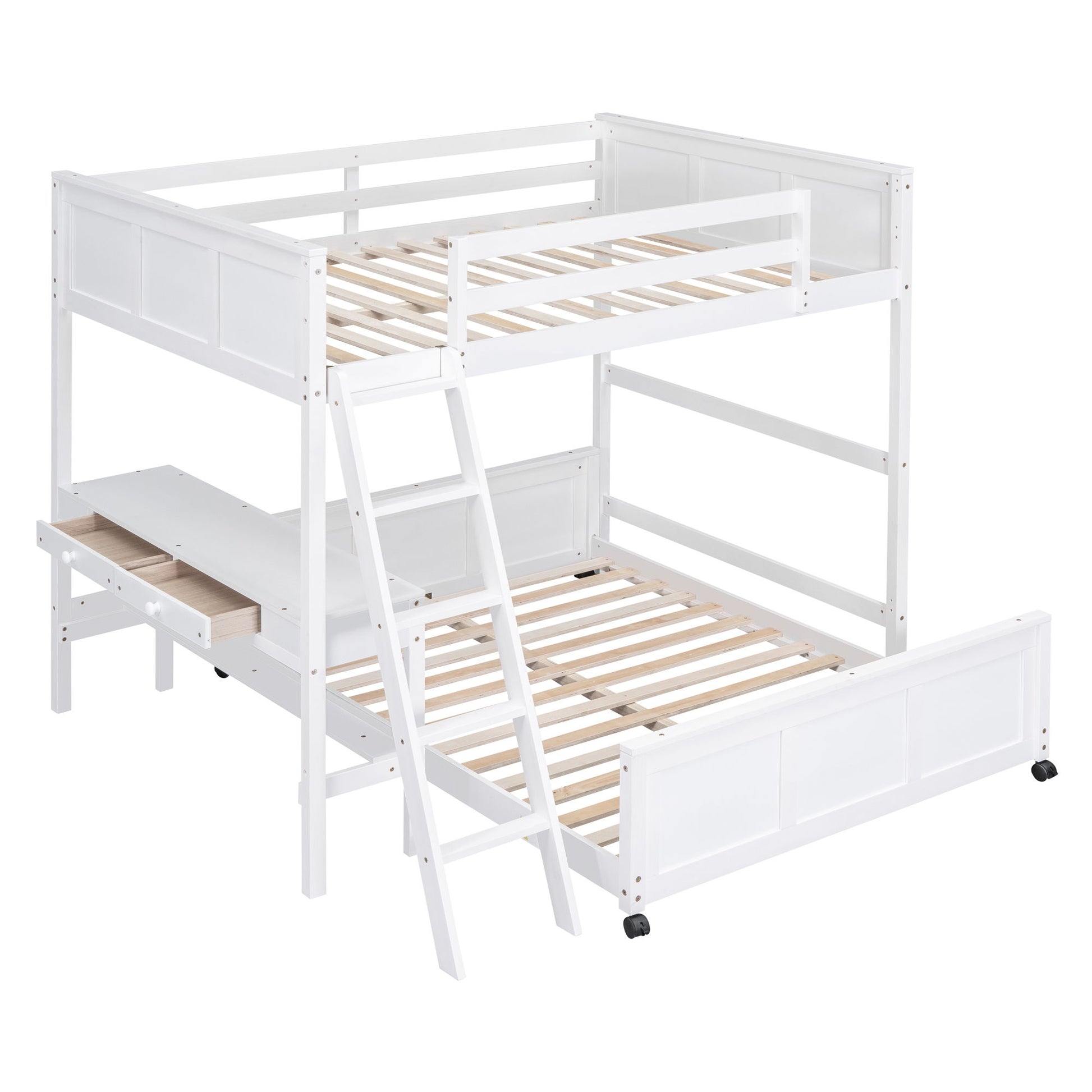 Full Over Full Bunk Bed With Desk - The Sleep Loft - Online Mattress Showroom NYC