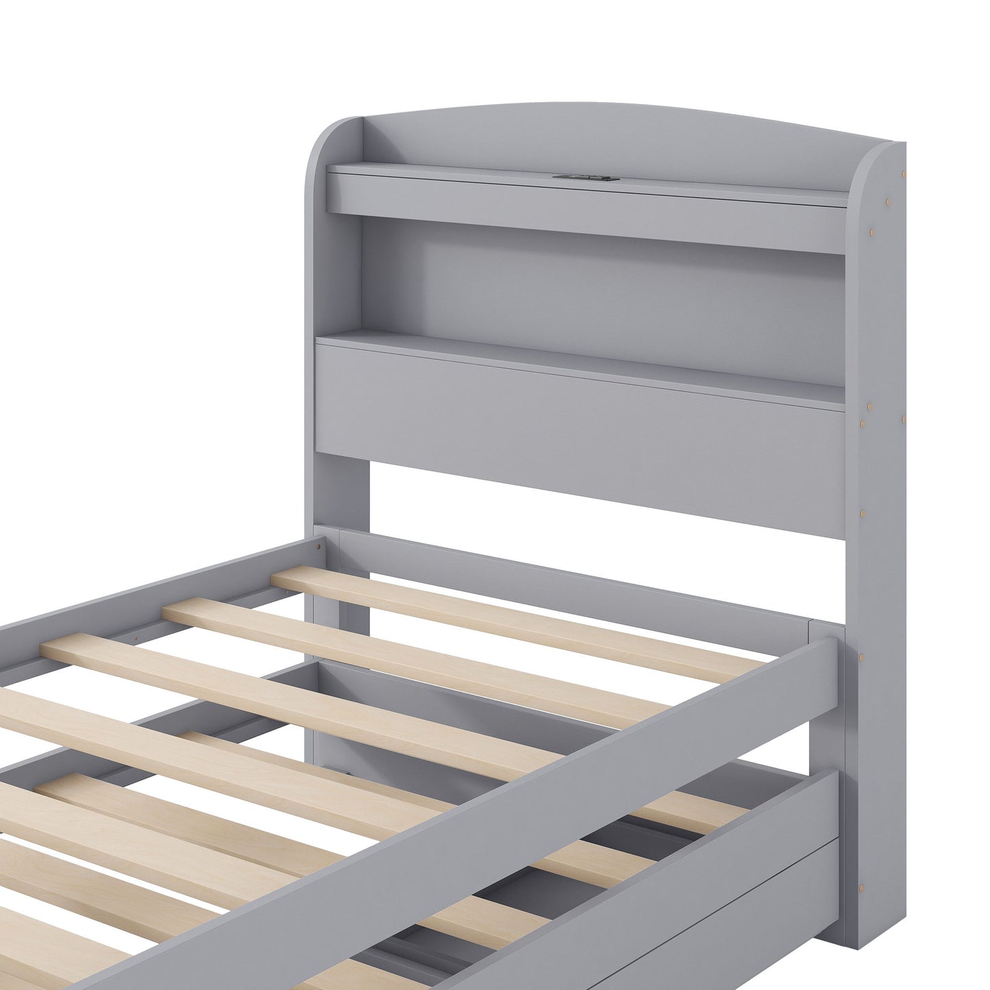 Platform Bed With LED Headboard, Charging Station, Trundle And 2 Drawers - The Sleep Loft - Online Mattress Showroom NYC
