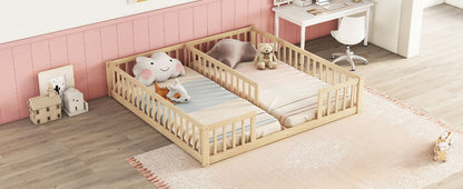 Double Floor Bed With Fence, Guardrails, Without Door - The Sleep Loft - Online Mattress Showroom NYC