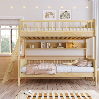 Bunk Bed With 3 Storage Shelves, Adjustable Ladder Left Or Right - The Sleep Loft - Online Mattress Showroom NYC