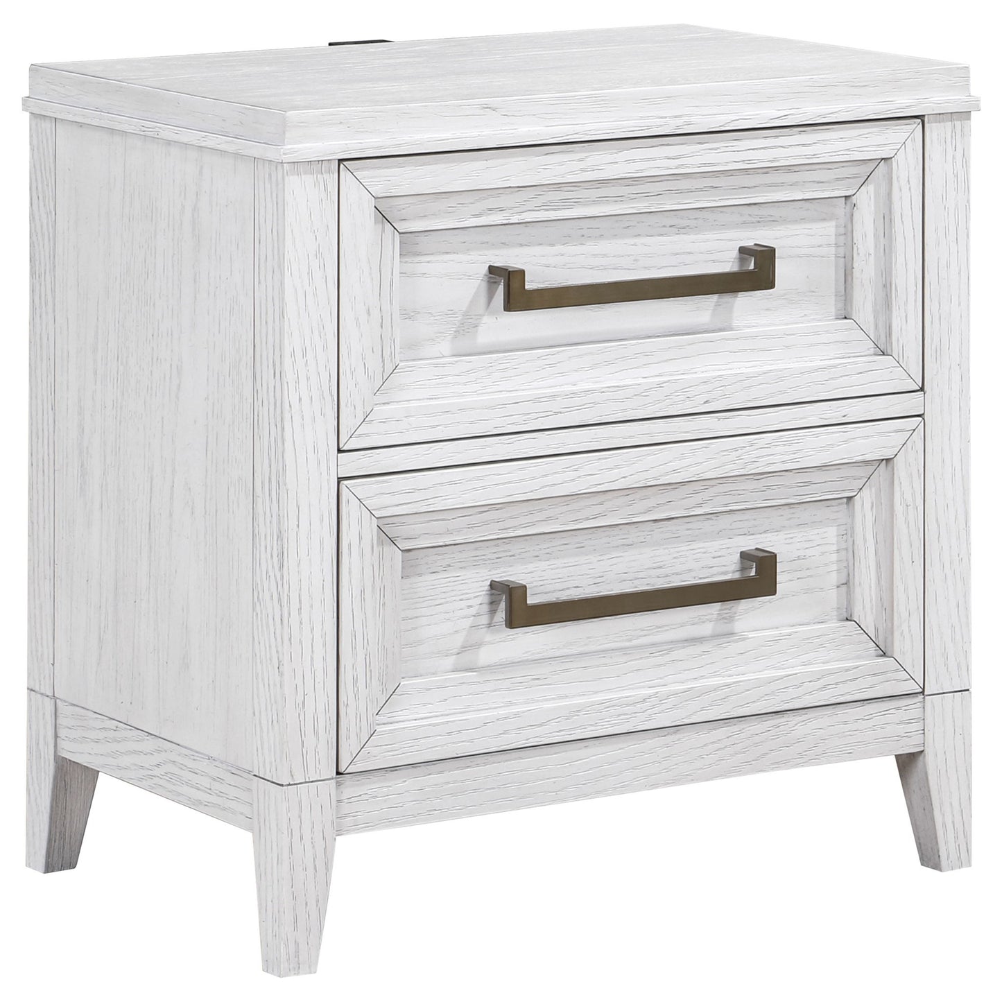 Avril - 2 Drawer Nightstand - White - The Sleep Loft - Online Mattress Showroom NYC
