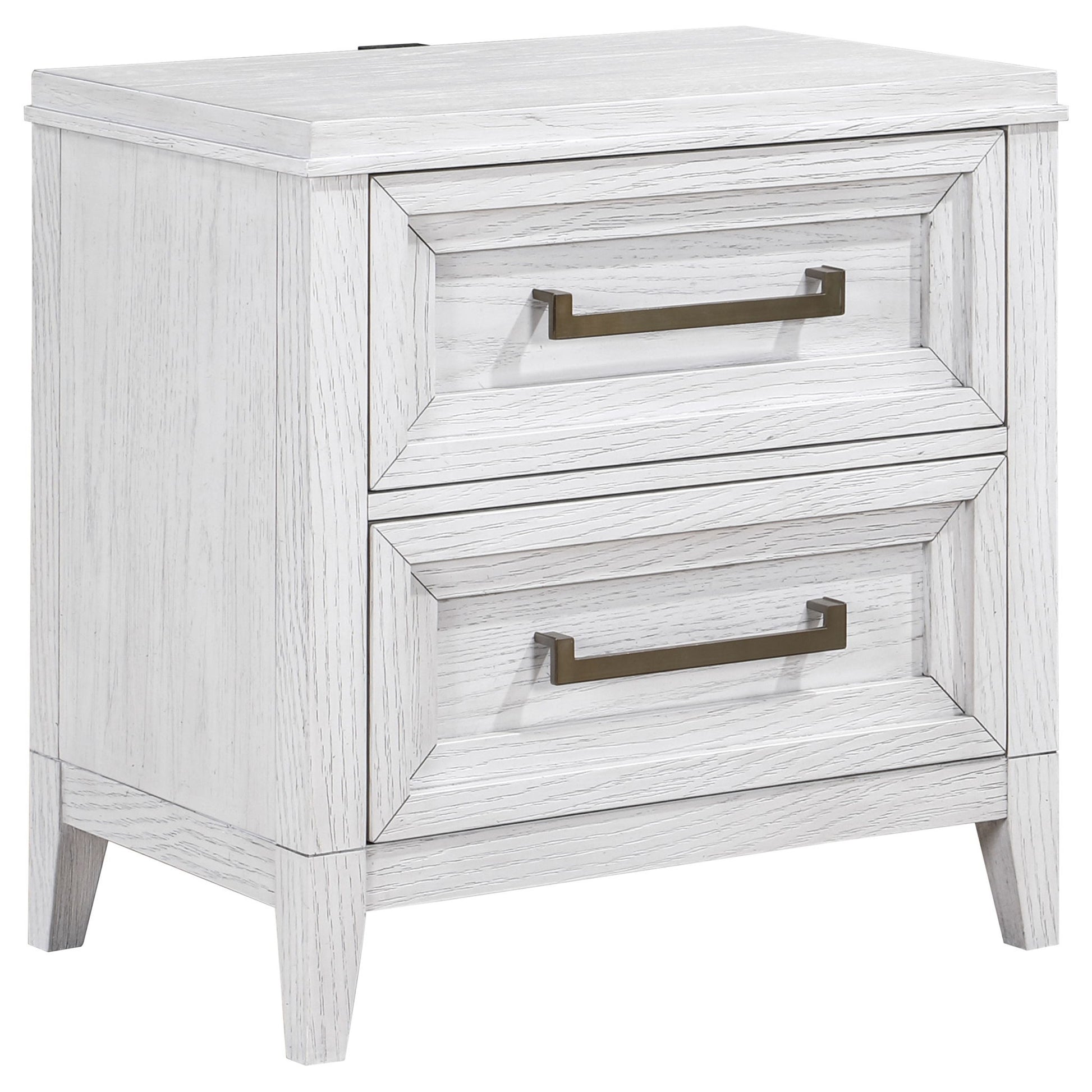 Avril - 2 Drawer Nightstand - White - The Sleep Loft - Online Mattress Showroom NYC