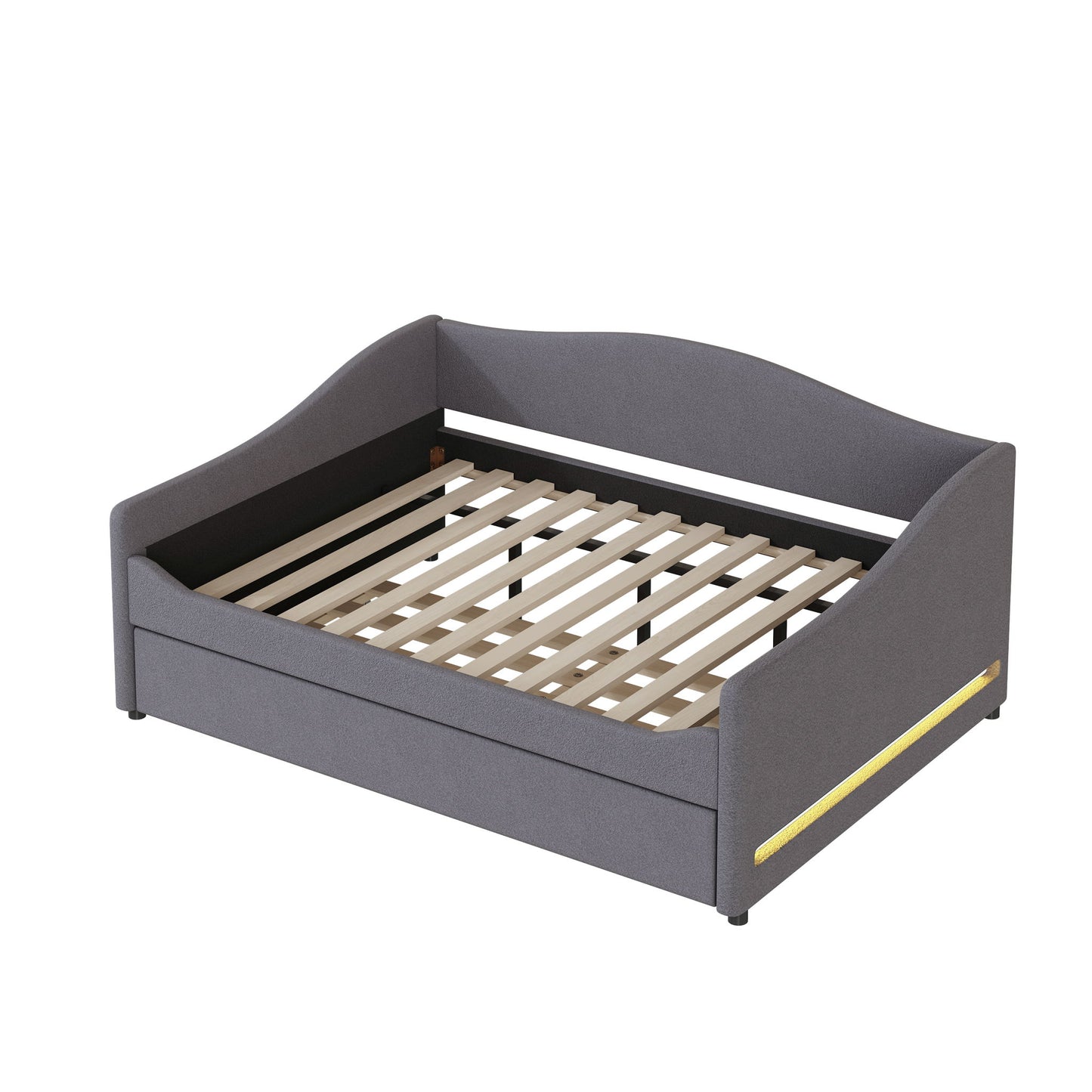 Upholstered Daybed With Light And Trundle - The Sleep Loft - Online Mattress Showroom NYC