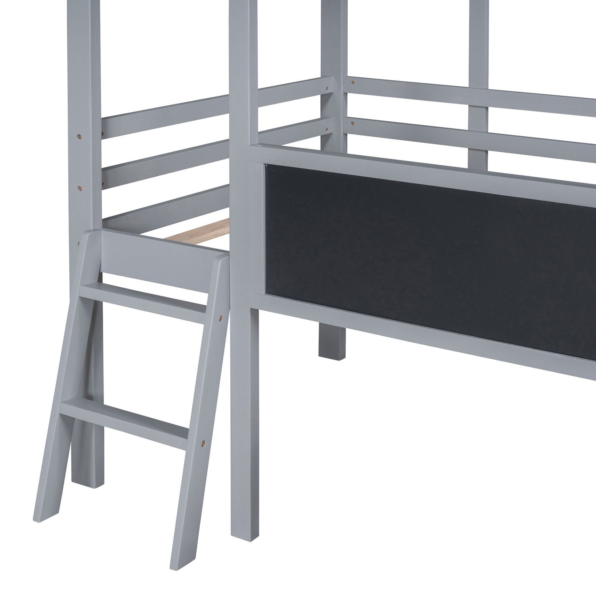 Loft House Bed With Ladder And Slide, With board And Light Strip On The Roof - The Sleep Loft - Online Mattress Showroom NYC
