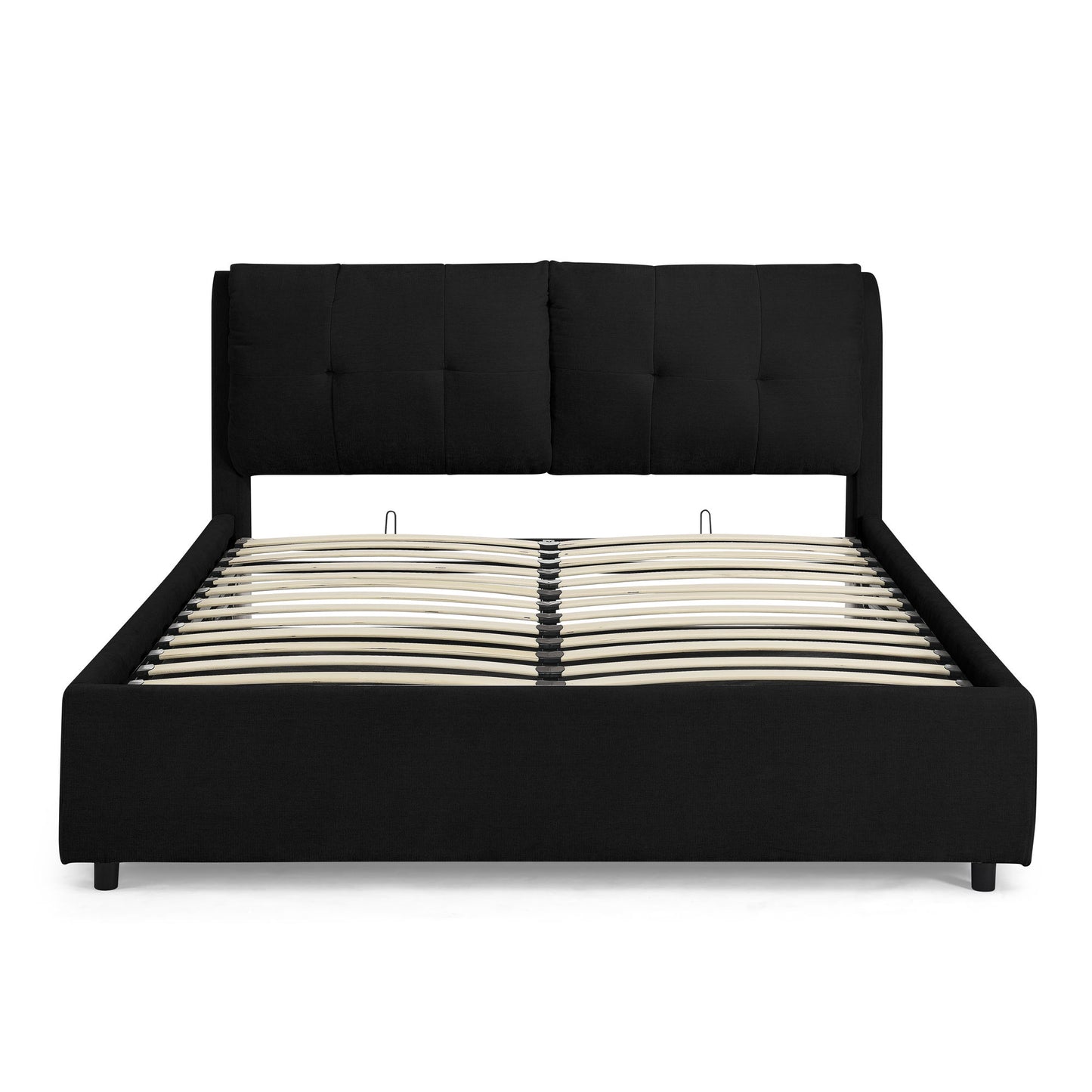 Storage Upholstered Hydraulic Platform Bed With Integrated Headboard - The Sleep Loft - Online Mattress Showroom NYC
