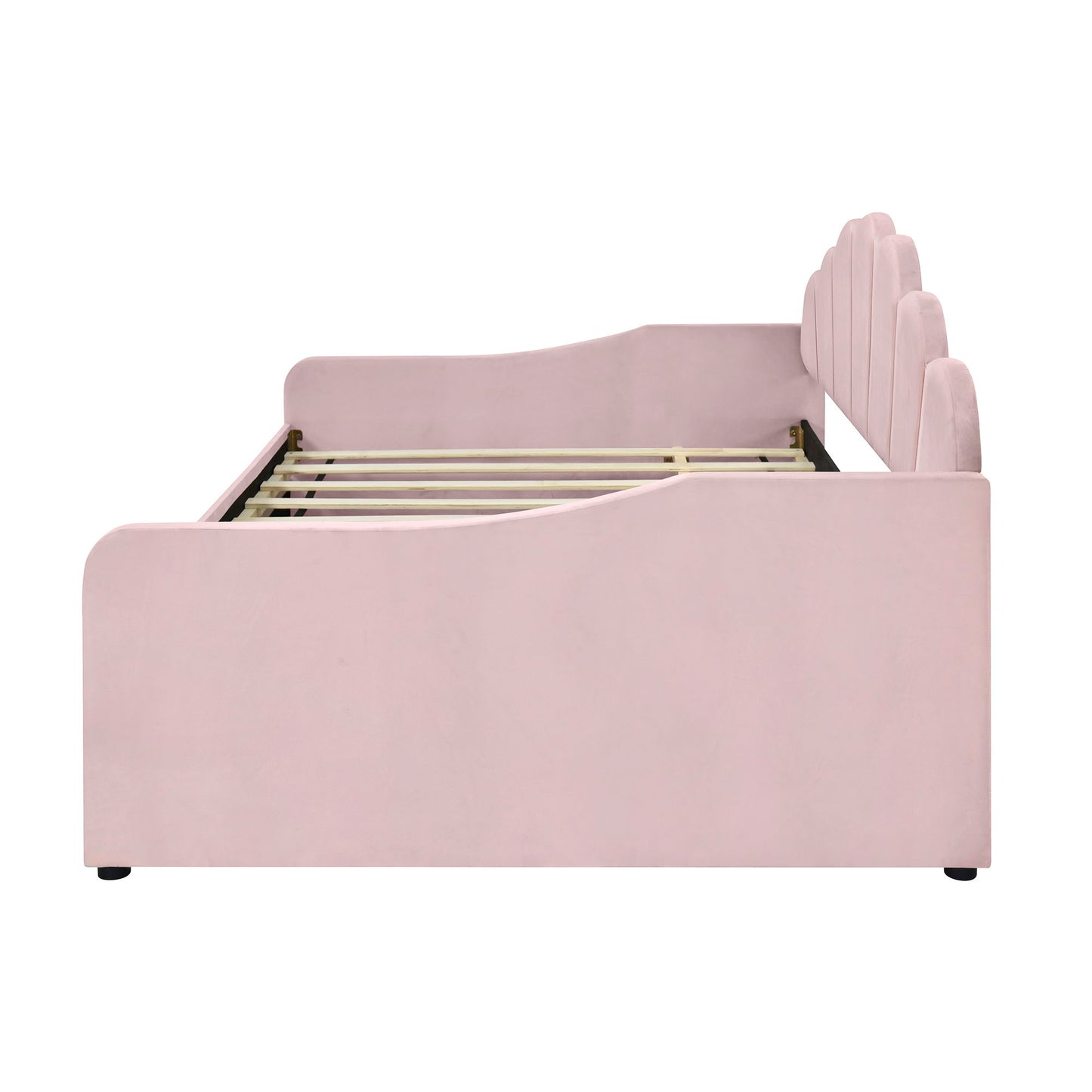 Upholstery Daybed Frame With Shell Shaped Backrest - The Sleep Loft - Online Mattress Showroom NYC