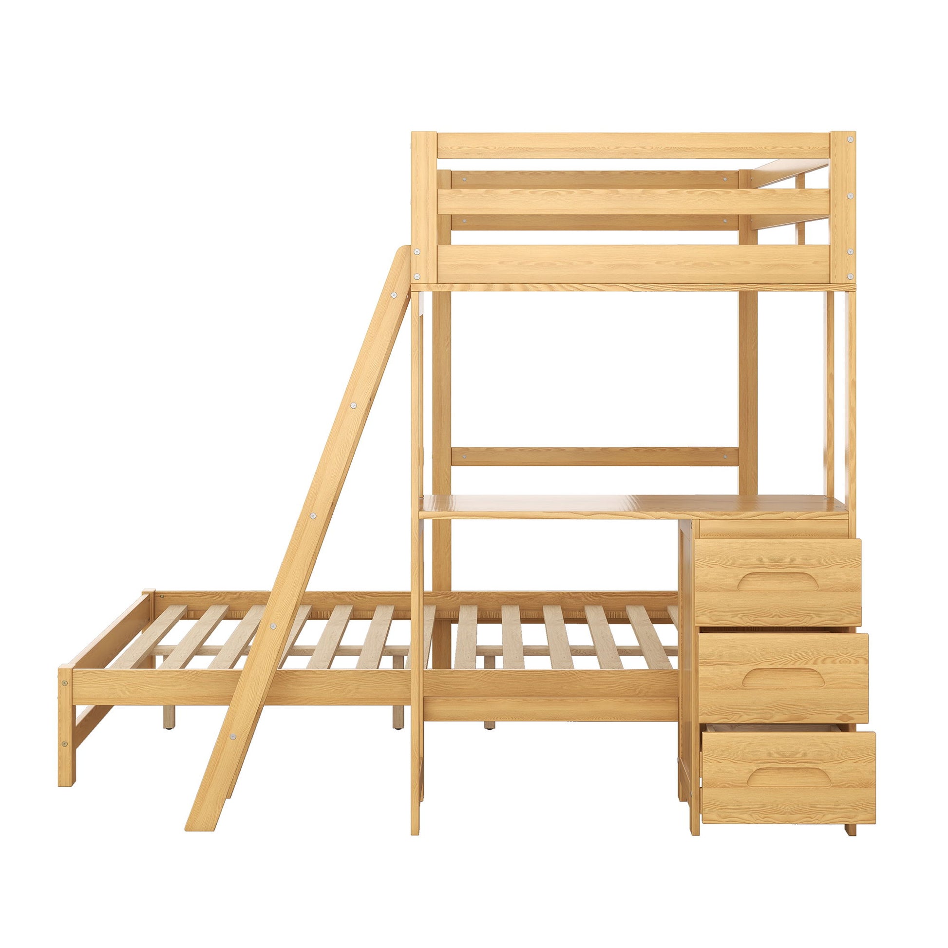 Bunk Bed With Built In Desk And 3 Drawers - The Sleep Loft - Online Mattress Showroom NYC