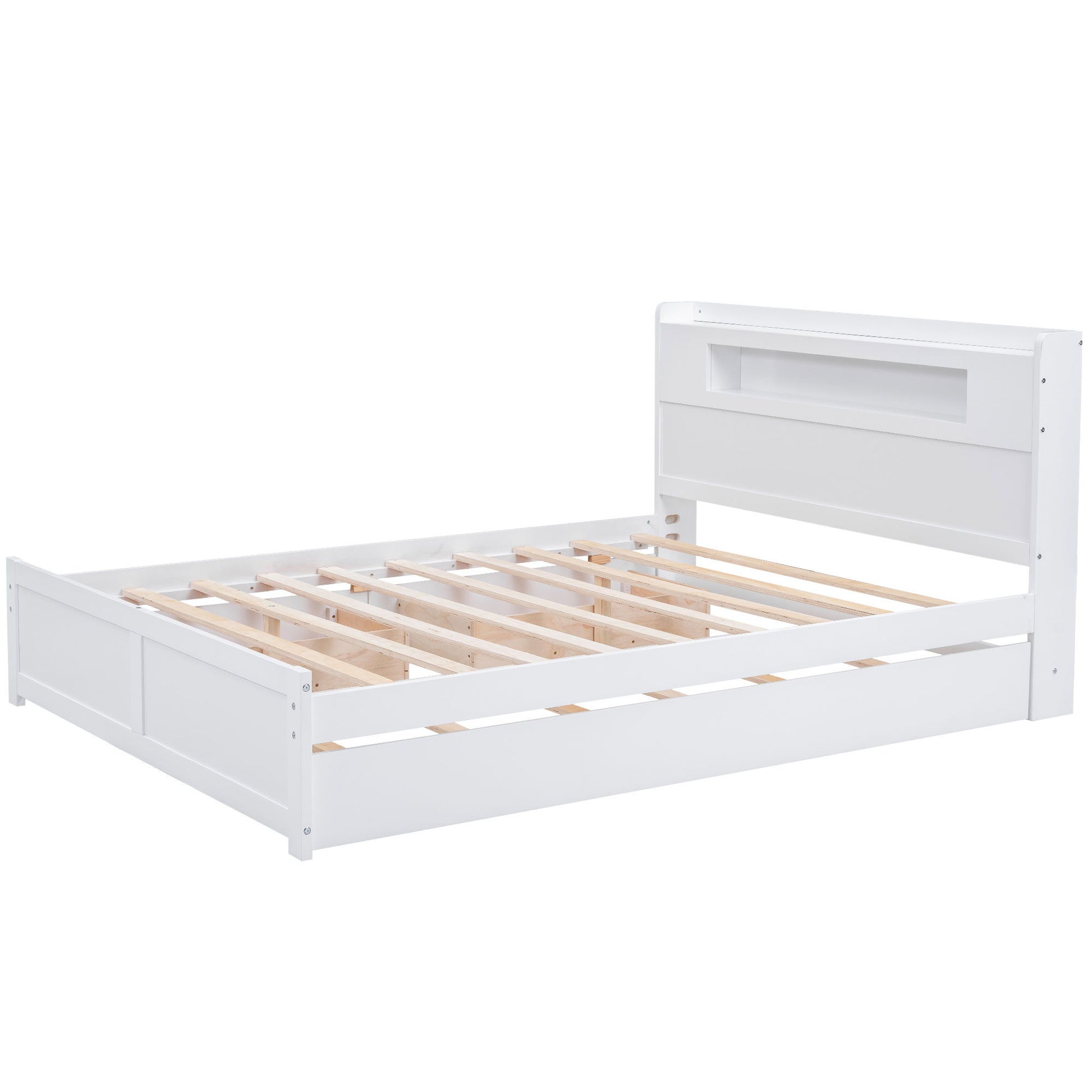 Storage Platform Bed With LED Lights, 2 Drawers And Trundle - The Sleep Loft - Online Mattress Showroom NYC
