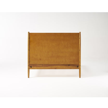Okioki - Mid-Century Natural Stained Solid Acacia Wood Bed - The Sleep Loft - Online Mattress Showroom NYC