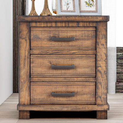 Drawer Reclaimed Solid Wood Framhouse Nightstand - Natural - The Sleep Loft - Online Mattress Showroom NYC