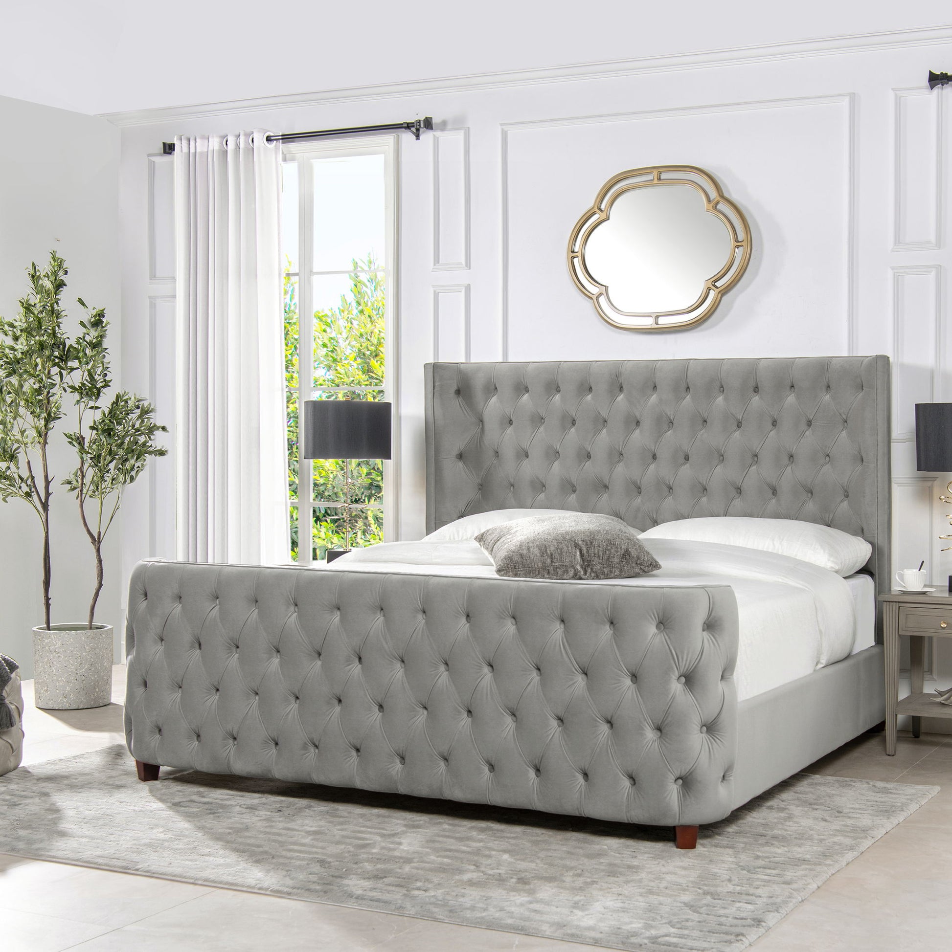 Brooklyn - Tufted Panel Bed Headboard And Footboard Set - The Sleep Loft - Online Mattress Showroom NYC