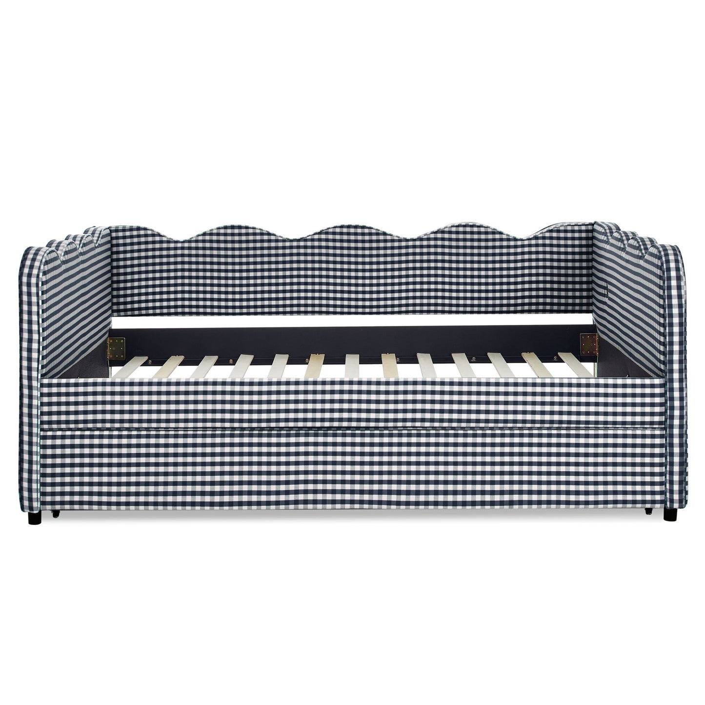 Gingham Daybed With USB Charging Port, Wave-Shaped Design - The Sleep Loft - Online Mattress Showroom NYC