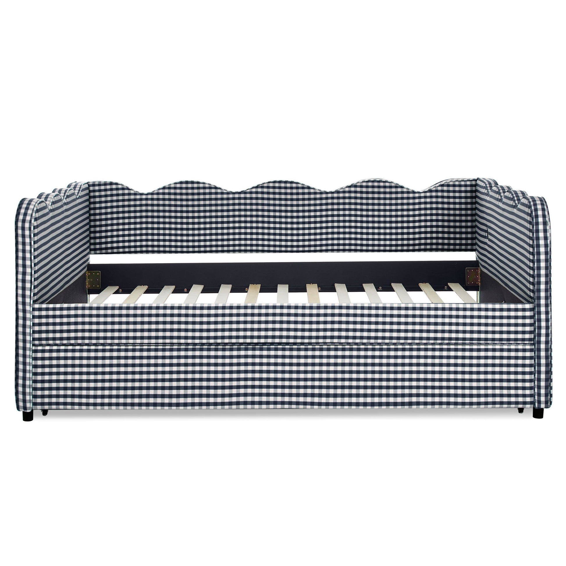 Gingham Daybed With USB Charging Port, Wave-Shaped Design - The Sleep Loft - Online Mattress Showroom NYC