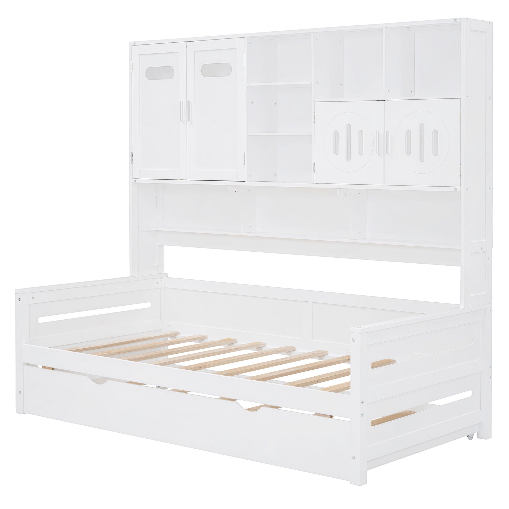 Daybed With All-In-One Cabinet And Shelf - The Sleep Loft - Online Mattress Showroom NYC