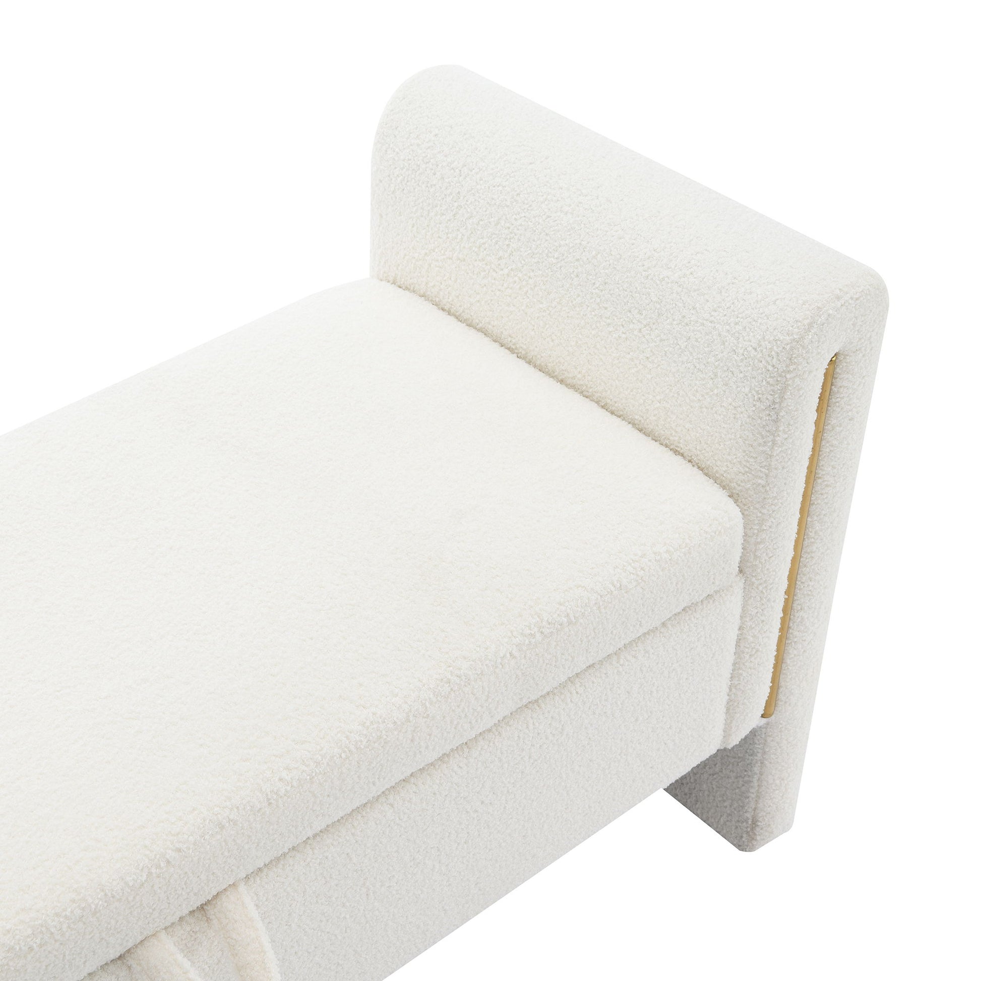 Modern Teddy Upholstered Large Bed End Bench With Arms And Storage - The Sleep Loft - Online Mattress Showroom NYC
