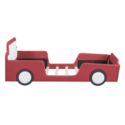Race Car Shaped Platform Bed With Wheels - The Sleep Loft - Online Mattress Showroom NYC