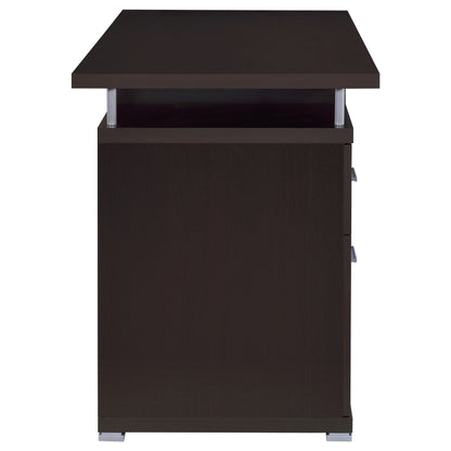 Tracy 55-inch 2-drawer Office Computer Desk Cappuccino