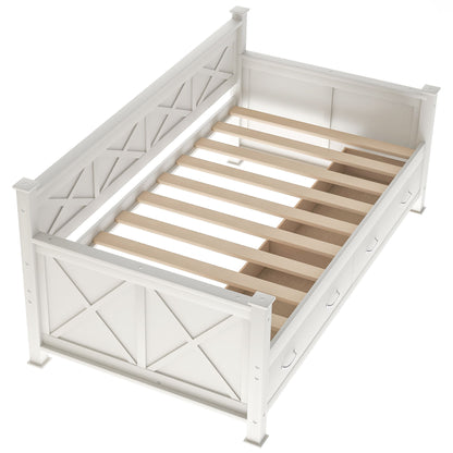 Modern Daybed With 2 Large Drawers, X Shaped Frame - The Sleep Loft - Online Mattress Showroom NYC