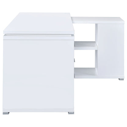 Yvette 60-inch 3-drawer L-Shape Computer Desk White