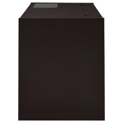 Halston 47-inch 2-drawer Office Desk with Cabinet Cappuccino