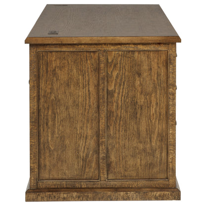 Altidore 68-inch 7-drawer Executive Home Office Desk Distressed Brown