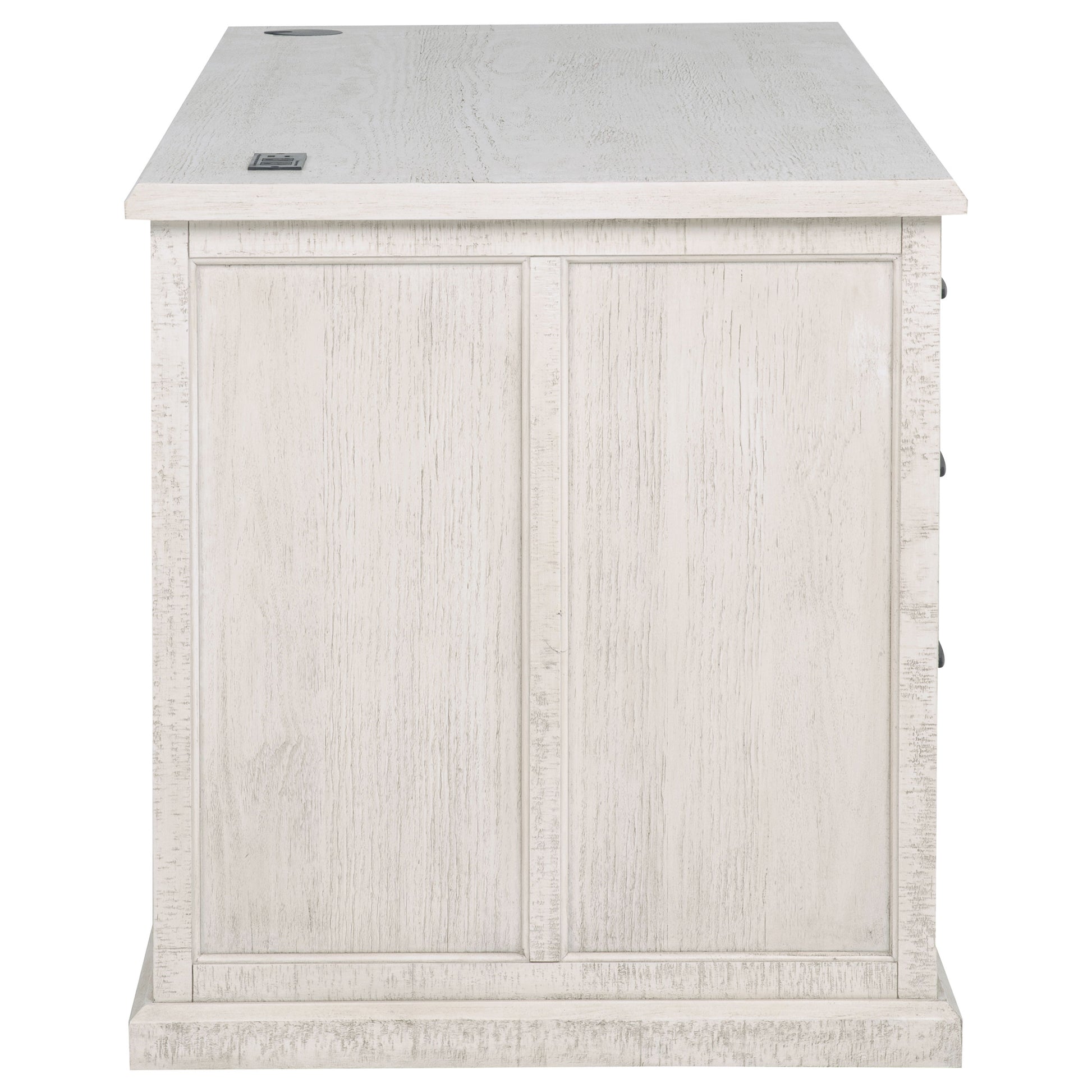 Altidore 68-inch 7-drawer Executive Home Office Desk Distressed White