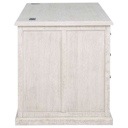 Altidore 68-inch 7-drawer Executive Home Office Desk Distressed White