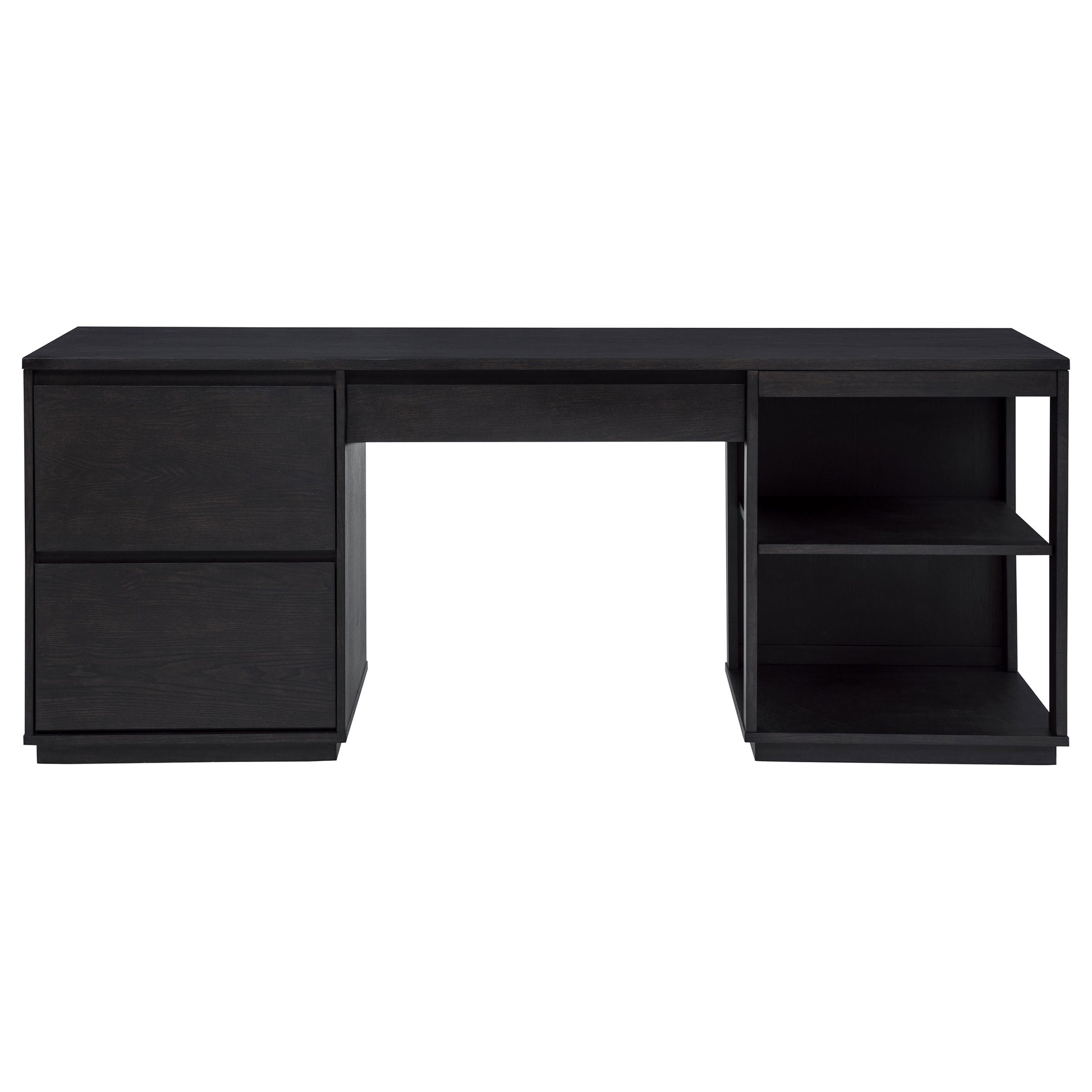 Harkes 75-inch 3-drawer Computer Desk with Adjustable Shelf Coffee Bean