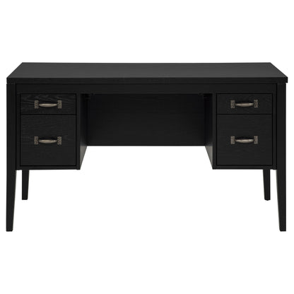 Graham 54-inch 4-drawer Double Pedestal Lift Top Computer Desk Black