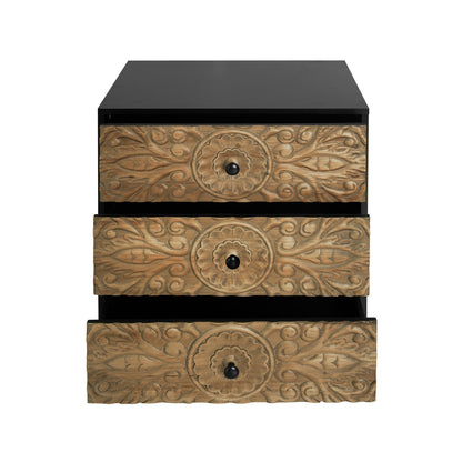 3 Drawer Cabinet, Suitable For Bedroom - Black - The Sleep Loft - Online Mattress Showroom NYC