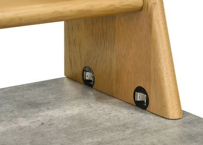 Besler 47-inch SmartTop Writing Desk with Shelf Cement and Natural