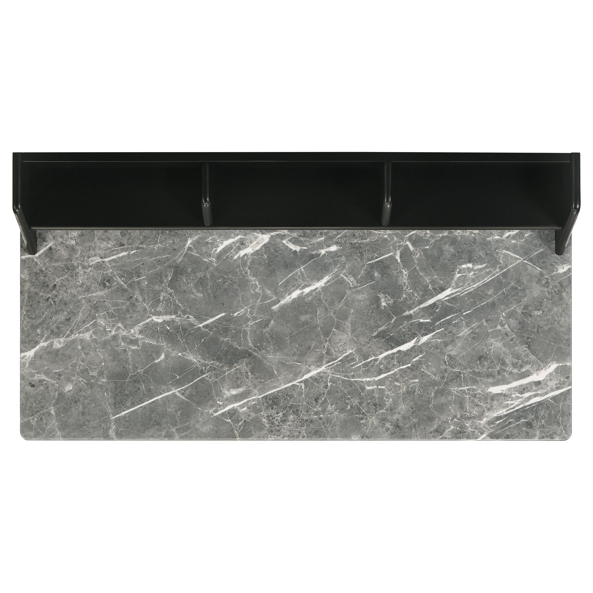 Besler 47-inch SmartTop Writing Desk with Shelf Grey Stone and Black