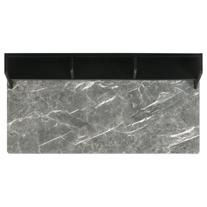 Besler 47-inch SmartTop Writing Desk with Shelf Grey Stone and Black