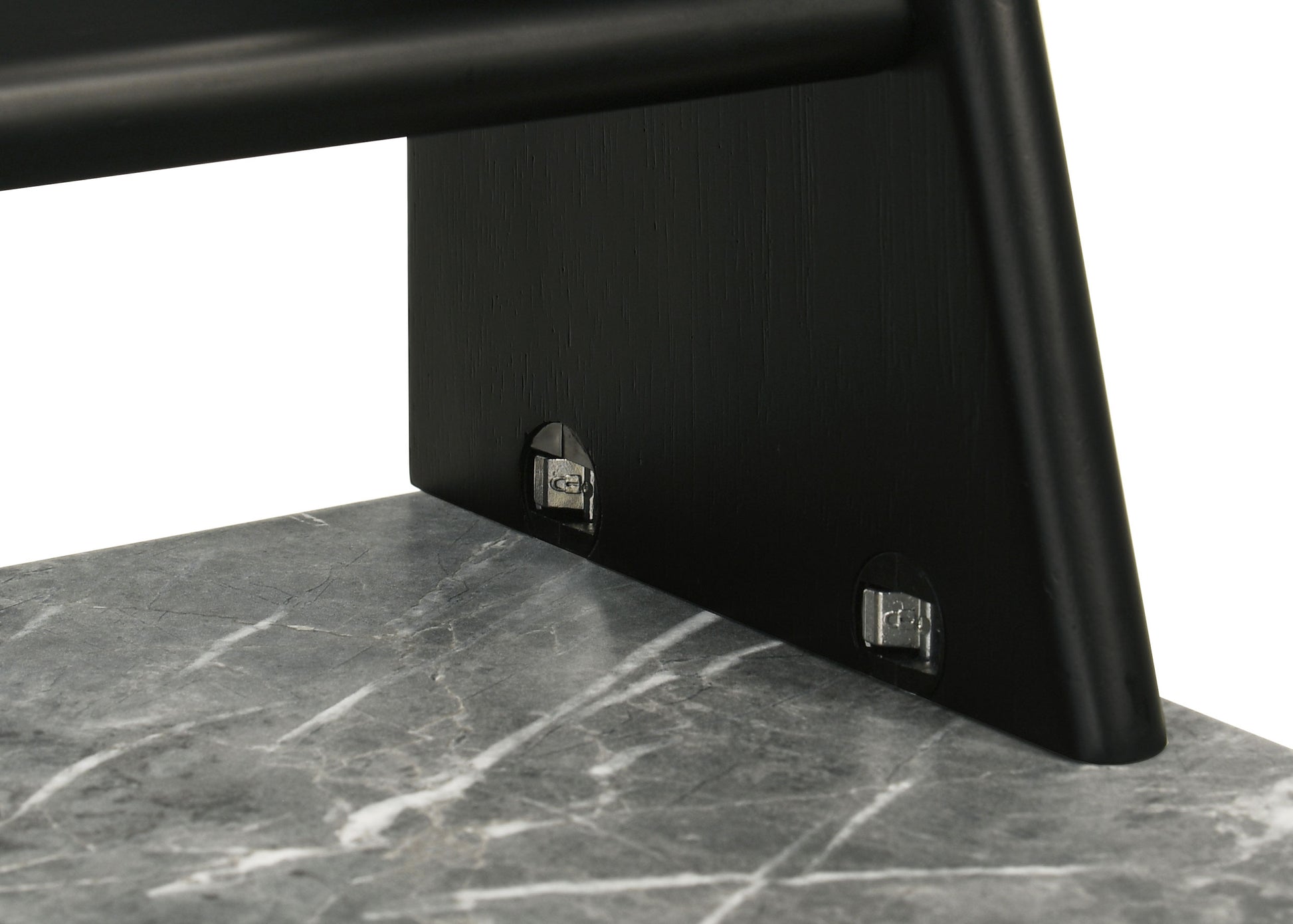 Besler 47-inch SmartTop Writing Desk with Shelf Grey Stone and Black