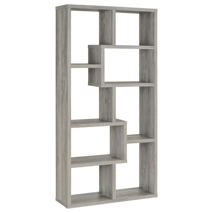 Theo 71-inch 6-shelf Bookshelf Grey Driftwood